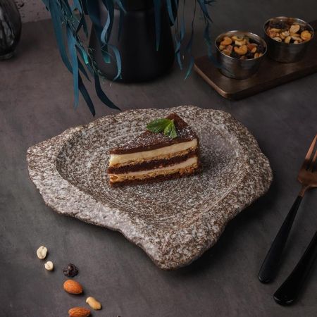 Блюдо для подачи 29*25 см h3 см Brown Crush Untouched Taiga P.L. Proff Cuisine [1]