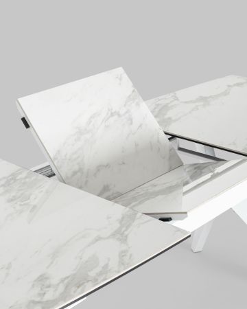 Стол обеденный Аркада раскладной 160-210*90 керамика светлая