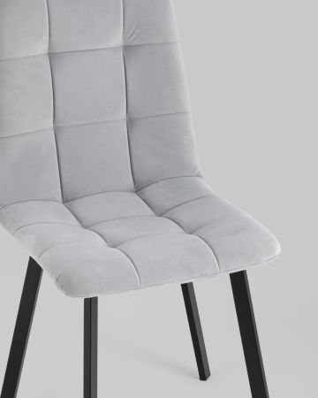Стул Oliver Square велюр светло-серый