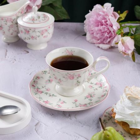 Чайная пара 200 мл d 9,3 см h7,3 см Retro Ritz-La Vie En Rose Noble [6]