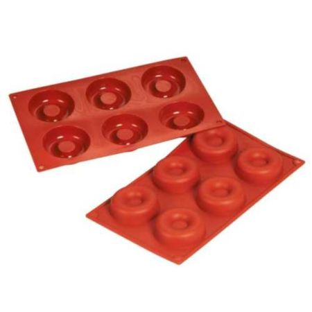 Форма кондитерская "Саварин" 6 ячеек d 72 мм, h 23 мм силикон (30*17,5 см) P.L.