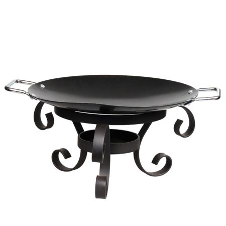 Сковорода для подачи саджа 34 см 2 ручки + подставка сталь N4722 P.L. Proff Cuisine