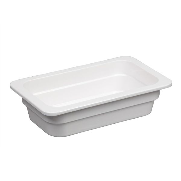 Гастроемкость 1/4 h65 мм пластик меламин 263*159*65 мм 1,8 л White P.L. Proff Cuisine