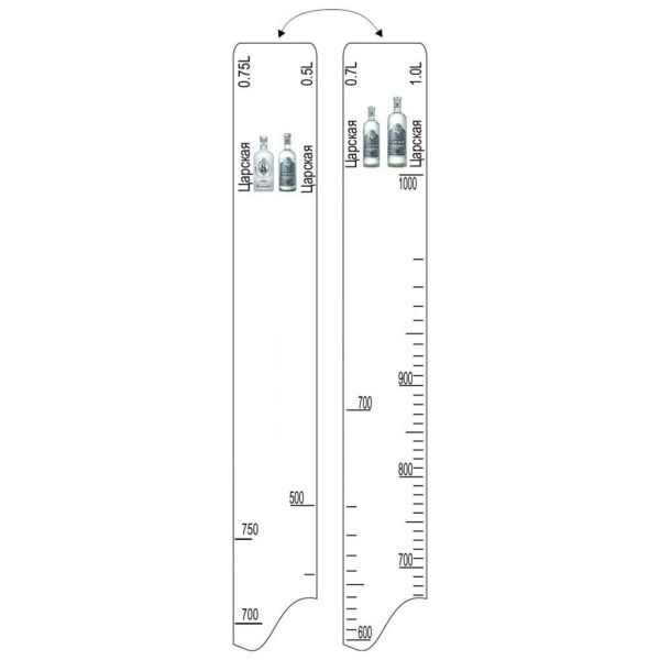 Барная линейка "Царска водка" (500мл/700мл/750мл/1л), P.L. Proff Cuisine