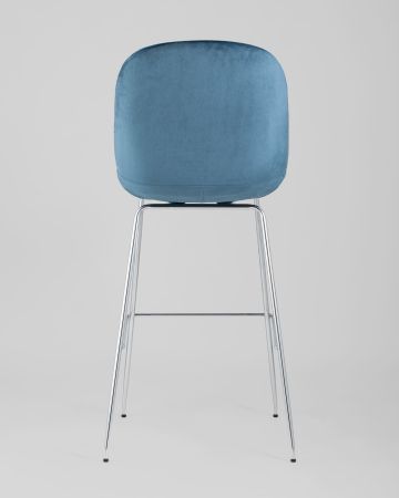 Стул барный Beetle со спинкой маренго хромированные ножки