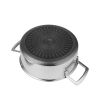 Кастрюля  3,5 л 22/19,5*16 см с крышкой New Kitchen Honeycombs нерж. с антиприг. покр. ИНДУКЦИЯ