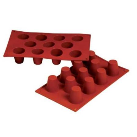 Форма кондитерская "Ром-баба" 11 ячеек d 45 мм, h 50 мм силикон (30*17,5 см) P.L.