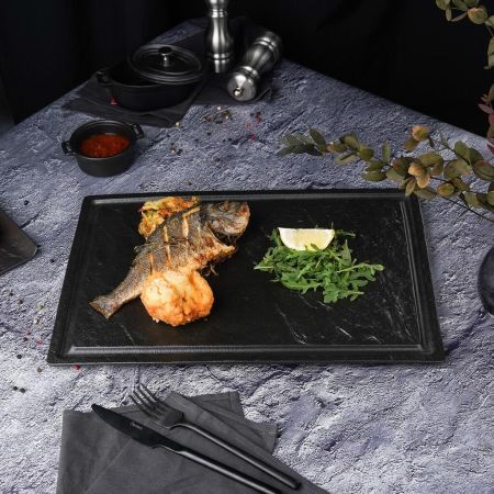 Блюдо прямоугольное 42*28 см h1,6 см Black Raw Stellar P.L. Proff Cuisine [1]