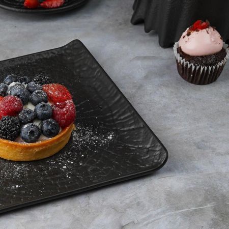 Блюдо квадратное 17,5*17,5 см с бортами Side Up2 Black Raw Wood P.L. Proff Cuisine [2]