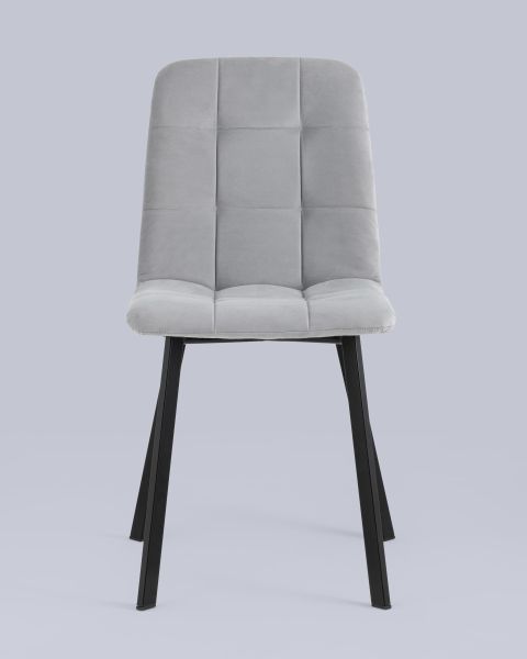 Стул Oliver Square велюр светло-серый