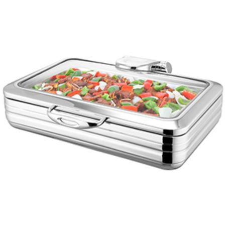 Мармит индукционный 8,5 л 1/1*65 с откидной крышкой и окном 58,5*48,5*17 см SICILY SUNNEX