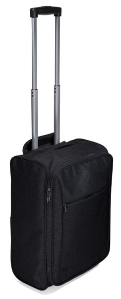 Чемодан на колесиках черный на 40 л, 600D полиэстер