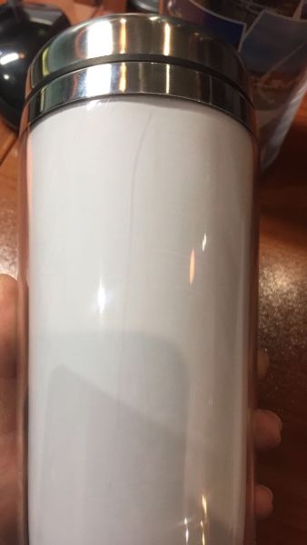 Термостакан 0.4 л с полиграфической вставкой и  металлической колбой