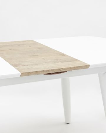 Стол обеденный Чикаго раскладной 120-160*90 белый