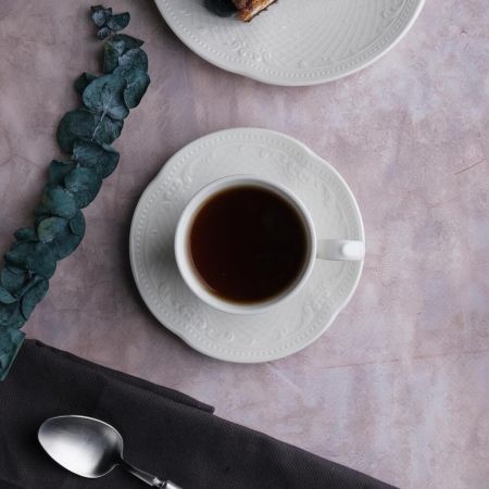 Кофейная пара 100 мл белая d 6,8 см h6 см Aristocrat Noble [6]