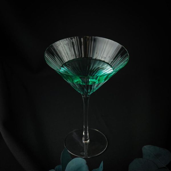Рюмка коктейльная 450 мл Мартини зеленая Green Glass Optical d 13,2 см h19,1 см P.L. - BarWare [4]