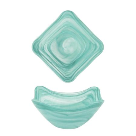 Салатник 300 мл 14*14 см h7 см Green Sky квадратный матовое стекло P.L. Proff Cuisine [6]