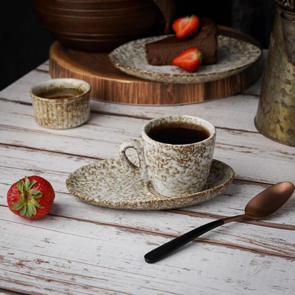 Кофейная пара 80 мл d 6,5 см h6 см Brown Spider Silk P.L. Proff Cuisine [6]