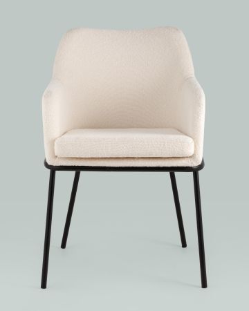 Стул Кози ткань букле молочный