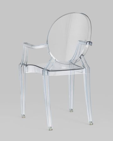 Стул Victoria Ghost с подлокотниками прозрачный