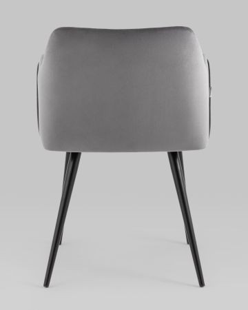 Стул с подлокотниками Джоэл велюр серый