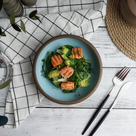 Салатник 700 мл d 18,5 см h5 cм Blue Matt New Brown Taiga P.L. [1]