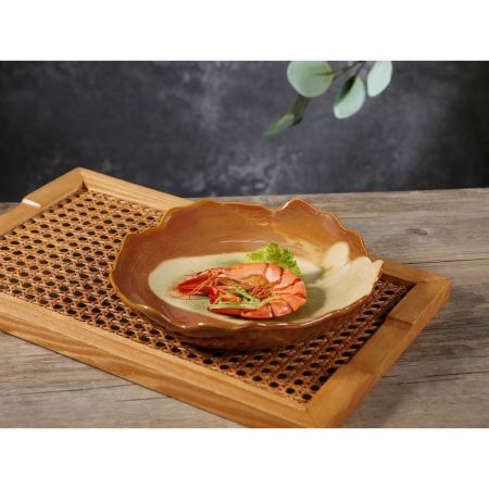 Салатник 500 мл d 21,5 см h5,5 см Light Brown Crush Spots Frutti di Mare P.L. [1]