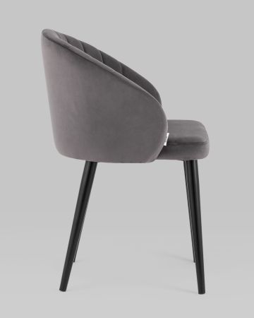 Стул с подлокотниками Брюссель велюр тёмно-серый