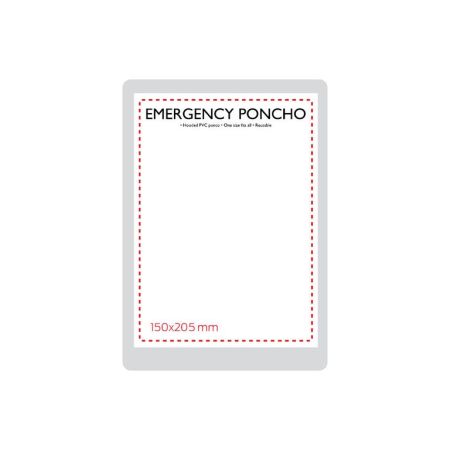 Дождевик-пончо белый, PVC 0.1 мм