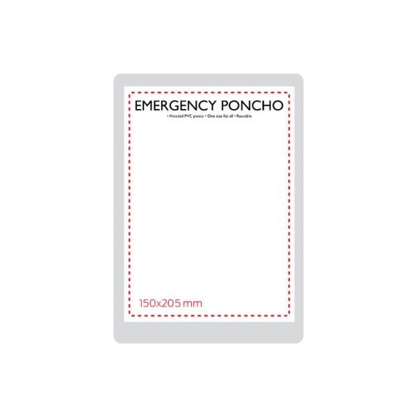 Дождевик-пончо белый, PVC 0.1 мм