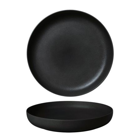 Тарелка с бортом d 25 см h4 см 800 мл Black Sand Fine Plus Noble [6]