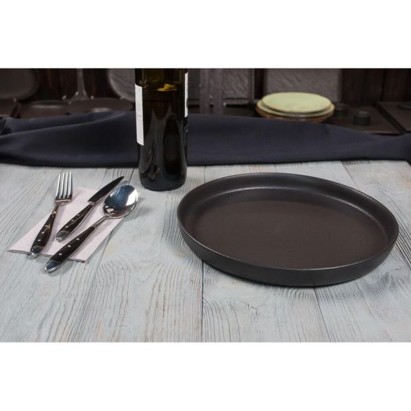 Тарелка с бортом d 27 см h2,8 см Smooth Black Raw Stellar P.L. Proff Cuisine [3]