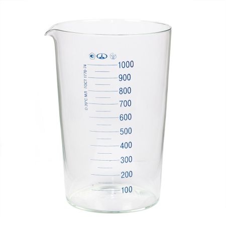 Мензурка (мерный стакан) 1000 мл (ГОСТ 1770-74), ММП Россия