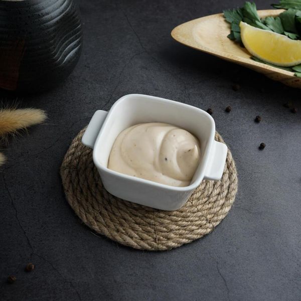 Соусник 60 мл 7*7 см h3,3 см Mini Mix с ручками белый фарфор P.L. Proff Cuisine [6]