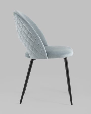 Стул Меган NEW велюр с ромбами серый