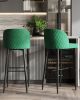 Стул барный Оскар велюр изумрудный