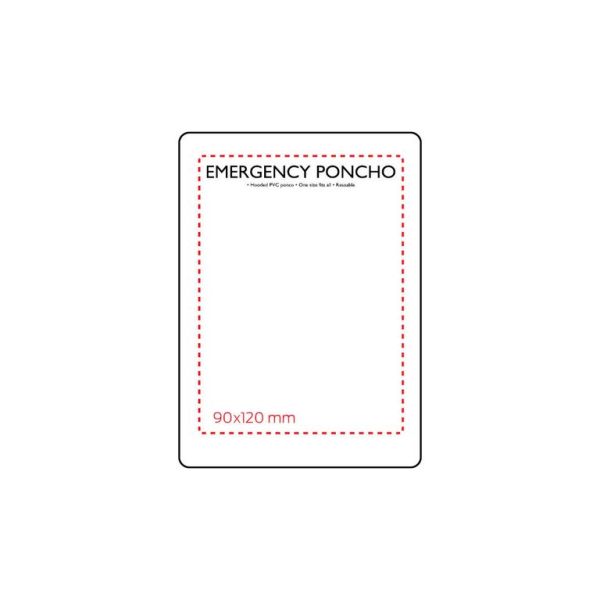 Дождевик-пончо белый, PE 0.02 мм