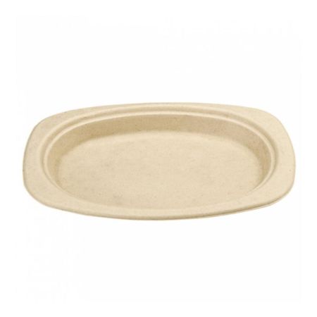 Тарелка овальная Bionic 23,3*16,5*2 см, натуральный цвет, 50 шт, сахарный тростник, Garc