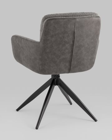 Стул обеденный Waldo серый с серой экокожей