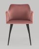 Стул с подлокотниками Джоэл велюр пыльно-розовый