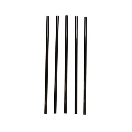 Трубочки 0,8*24 см прямые 250 шт черные пластик P.L.