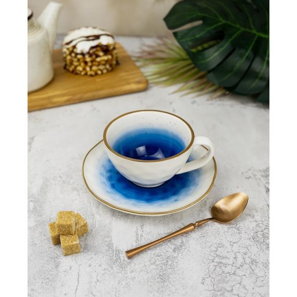 Чайная пара 240 мл d 10 см h5 см голубая фарфор "The Sun Eco" P.L. Proff Cuisine [1]