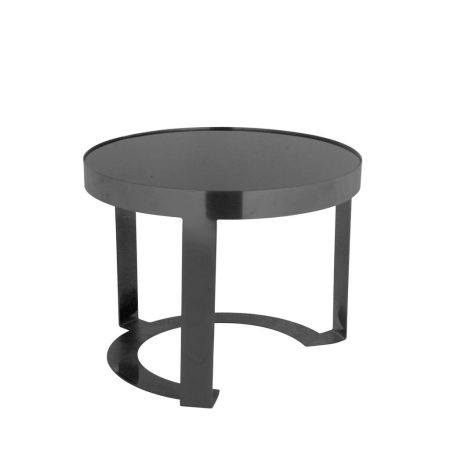 Подставка фуршетная стойка d 26 см h18,5 см круглая Black металл + блюдо черное акрил P.L. Hotelware