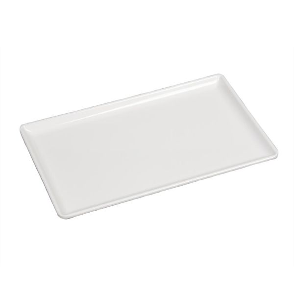 Блюдо 26,5*16,3*1,7 см прямоуг. с бортом White пластик меламин P.L. Proff Cuisine