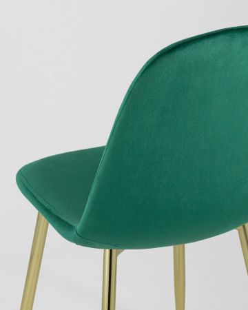 Стул Валенсия велюр зеленый золотые ножки
