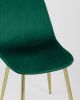 Стул Валенсия велюр зеленый золотые ножки