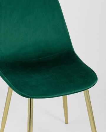 Стул Валенсия велюр зеленый золотые ножки