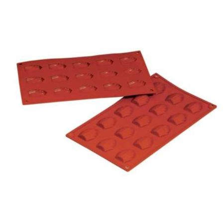 Форма кондитерская "Ракушка" 15 ячеек 45*34  мм, h 10 мм силикон (30*17,5 см) P.L.