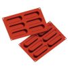 Форма кондитерская "Савоярди" 6 ячеек 120*30 мм, h 30 мм силикон (30*17,5 см) P.L.