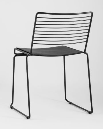 Стул обеденный Danny черный с черной подушкой